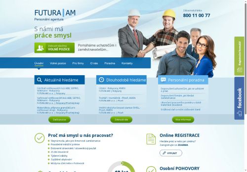 Webové stránky FUTURA AM s.r.o., Plzeň