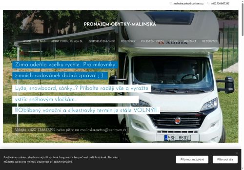 Zobrazit webové stránky Malinská - Pronájem obytného vozu
