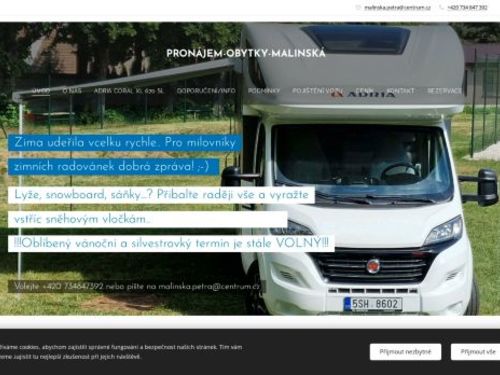 Malinská - Pronájem obytného vozu
