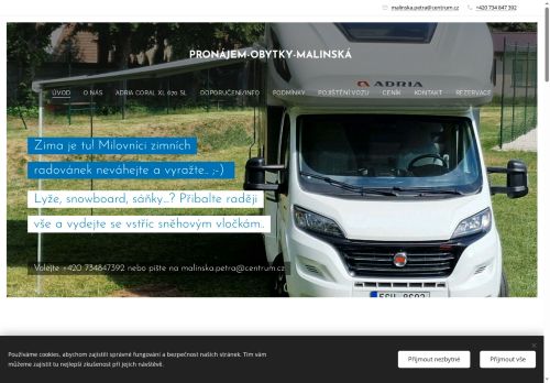 Zobrazit webové stránky Malinská - Pronájem obytného vozu