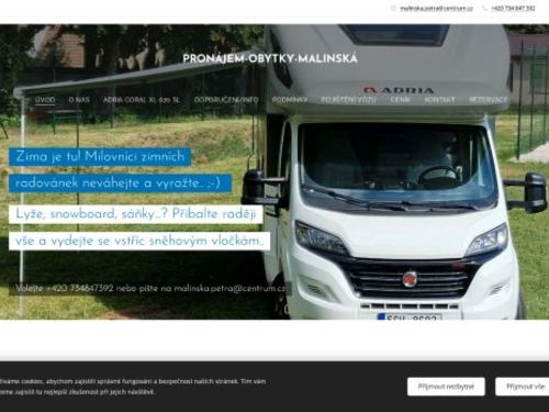 Malinská - Pronájem obytného vozu