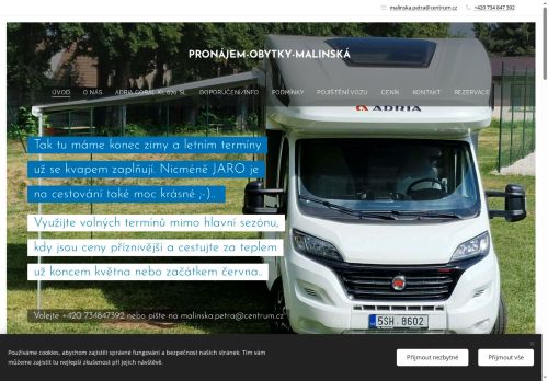 Zobrazit webové stránky Malinská - Pronájem obytného vozu