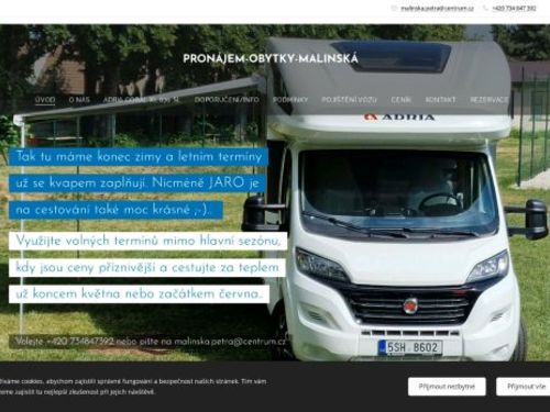 Malinská - Pronájem obytného vozu