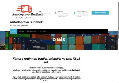 Zobrazit webové stránky Autodoprava - Buriánek