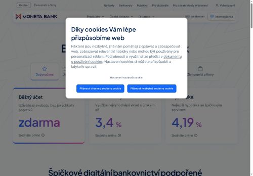Zobrazit webové stránky Moneta Money Bank