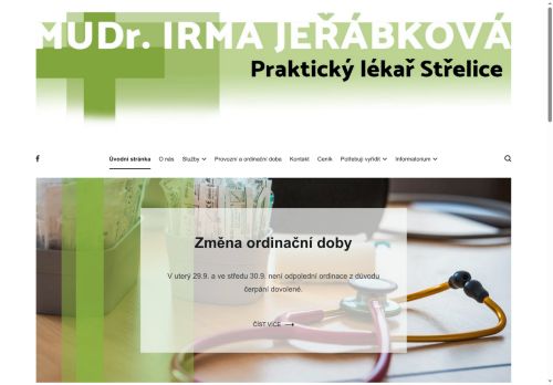 MUDr. Irma Jeřábková s.r.o. nabízí práci na pozici Praktičtí lékaři (m/ž) v obci Střelice
