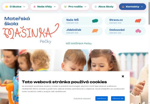 Webové stránky Mateřská škola MAŠINKA Pečky, Pečky