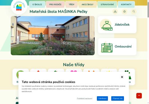 Mateřská škola MAŠINKA Pečky nabízí práci na pozici Učitelka mateřké školy (m/ž) v obci Pečky
