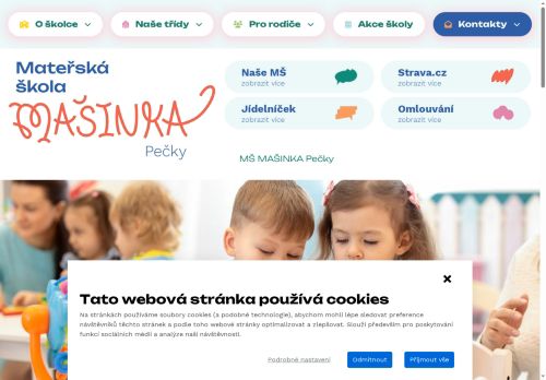 Webové stránky Mateřská škola MAŠINKA Pečky, Pečky