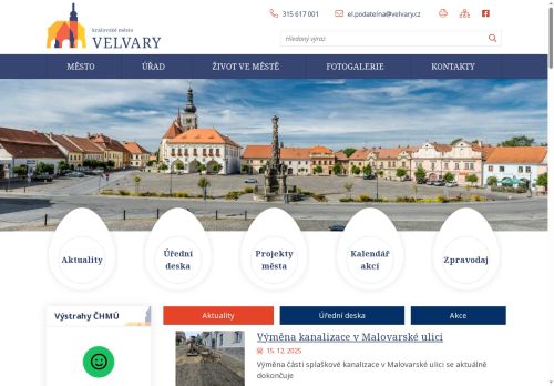 Zobrazit webové stránky Městský úřad Velvary