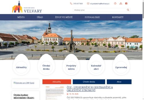 Zobrazit webové stránky Městský úřad Velvary