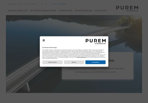 Webové stránky Purem Rakovník spol. s r.o., Rakovník