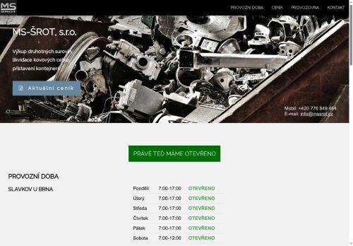 Zobrazit webové stránky MS-ŠROT, s.r.o.