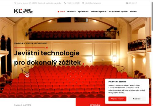 KL Techstage a.s. nabízí práci na pozici Konstruktér/projektant - jevištní technika (m/ž) v obci Újezd u Brna