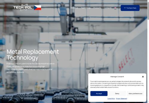 TECHPOL CZ s.r.o. nabízí práci na pozici Obsluha vstřikovacích lisů v obci Plzeň