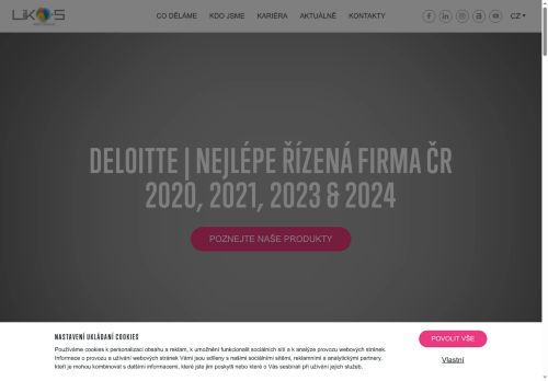 Webové stránky LIKO-S, a.s., Slavkov u Brna