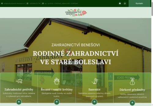 Zobrazit webové stránky Zahradnictví Benešovi