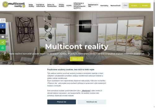Zobrazit webové stránky Multicont reality