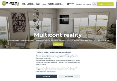 Zobrazit webové stránky Multicont reality