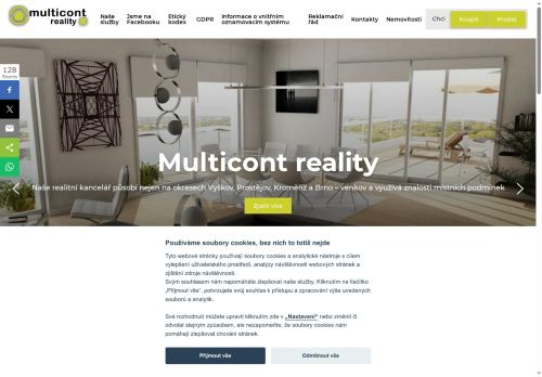 Zobrazit webové stránky Multicont reality