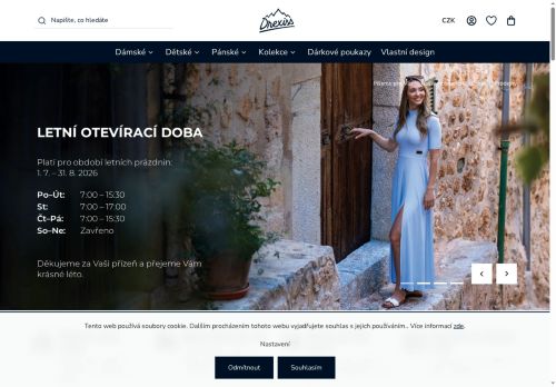 Webové stránky Drexiss s.r.o., Milovice