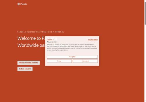 Webové stránky Zásilkovna s.r.o., Plzeň