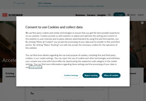 Webové stránky SCHENKER spol.s r.o., Blučina