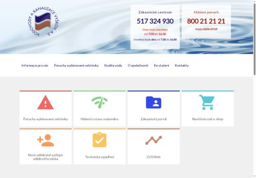 Zobrazit webové stránky Vodovody a kanalizace Vyškov, a.s.