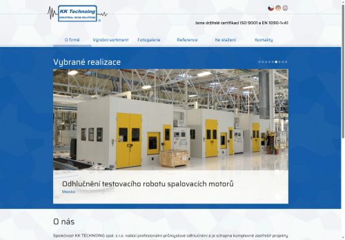 Webové stránky KK T E C H N O I N G spol.s r.o., Dobříš