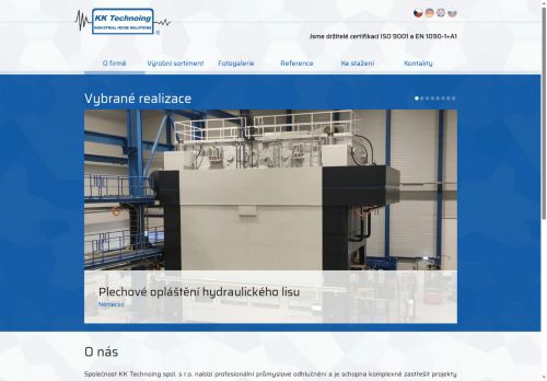 Webové stránky KK T E C H N O I N G spol.s r.o., Dobříš