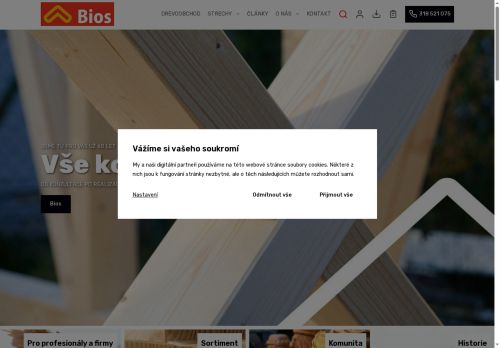 Webové stránky BIOS s.r.o., Dobříš