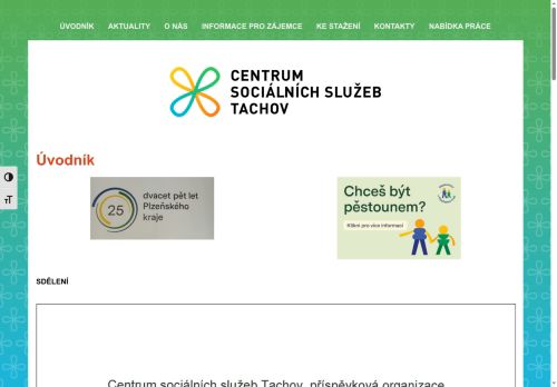 Webové stránky Centrum sociálních služeb Tachov, příspěvková organizace, Bor