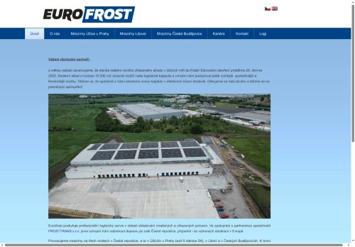Mrazírny Eurofrost s.r.o. nabízí práci na pozici Skladník/ skladnice v obci Úžice