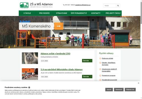 Zobrazit webové stránky Mateřská škola Komenského, Adamov