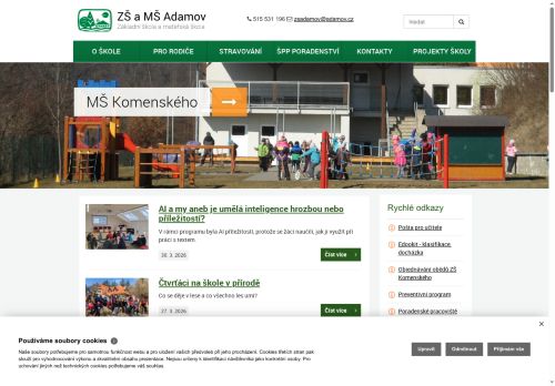 Zobrazit webové stránky Základní škola Ronovská, Adamov