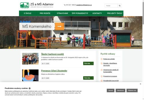 Zobrazit webové stránky Základní škola Ronovská, Adamov