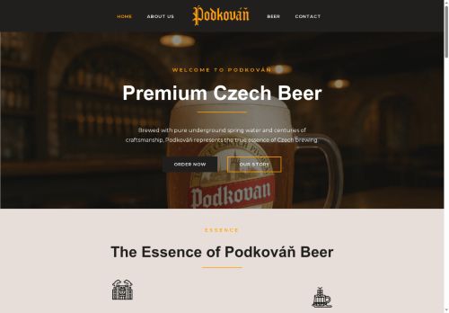 Webové stránky Podkováň s. r. o., Kováň