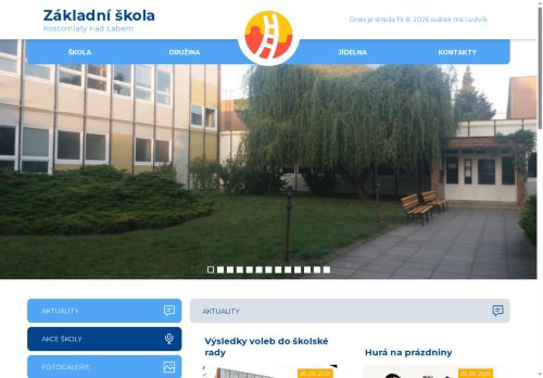 Webové stránky Základní škola Kostomlaty nad Labem, příspěvková organizace, Kostomlaty nad Labem