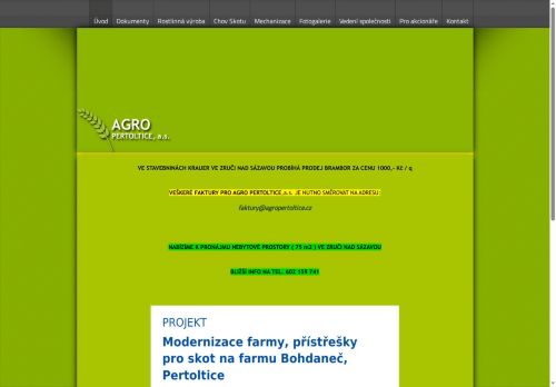 AGRO PERTOLTICE, a. s. nabízí práci na pozici Dělník/Dělnice v ŽV - dojič/ka v obci Zruč nad Sázavou