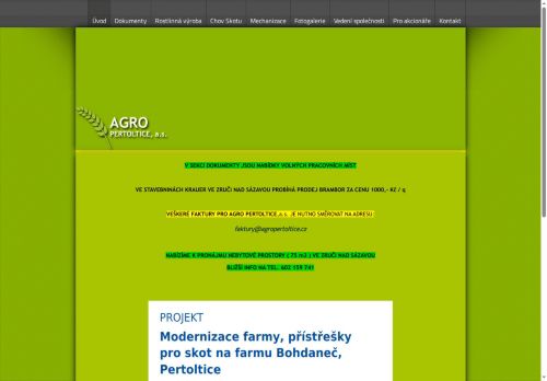 AGRO PERTOLTICE, a.s. nabízí práci na pozici Technik mechanizace a dílen v obci Zruč nad Sázavou