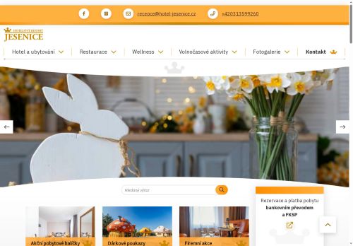 Hotelový resort JESENICE, s.r.o. nabízí práci na pozici Pokojská - pomocná síla v kuchyni (m/ž) v obci Jesenice