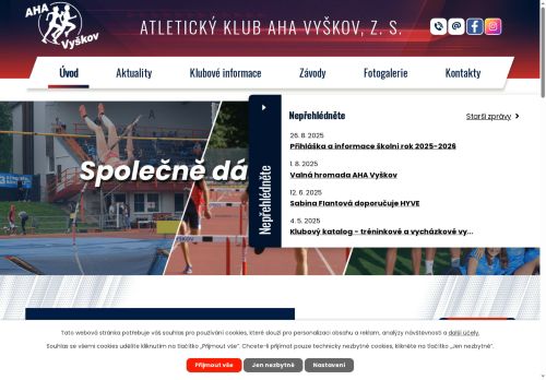 Zobrazit webové stránky Atletický klub AHA Vyškov