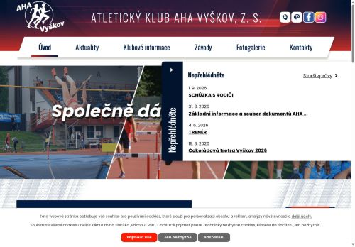 Zobrazit webové stránky Atletický klub AHA Vyškov