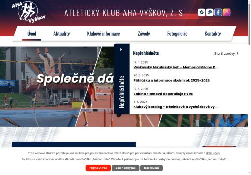 Zobrazit webové stránky Atletický klub AHA Vyškov