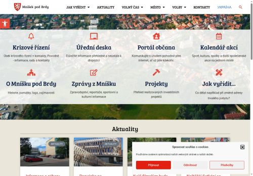 Zobrazit webové stránky Městský úřad Mníšek pod Brdy