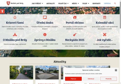 Zobrazit webové stránky Městský úřad Mníšek pod Brdy