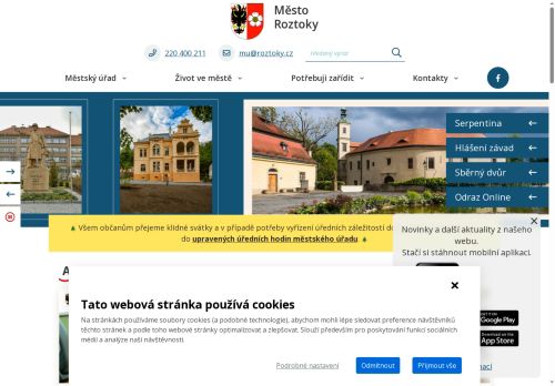 Zobrazit webové stránky Městský úřad Roztoky