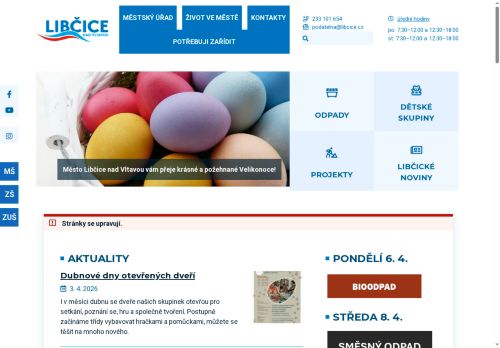 Zobrazit webové stránky Městský úřad Libčice nad Vltavou