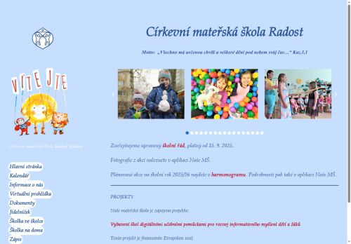 Zobrazit webové stránky Církevní mateřská škola Radost