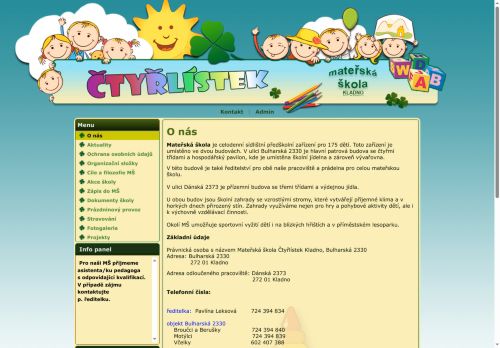 Zobrazit webové stránky Mateřská škola Čtyřlístek